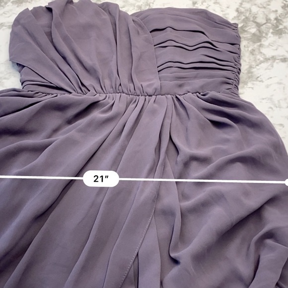 MM Couture by Miss Me Lavender Draped Sweetheart Neck Formal Dress size small - Picture 10 of 12